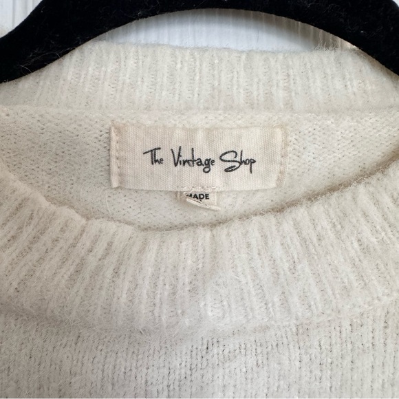 The Vintage Shop White Cropped Small Sweater - Picture 2 of 7